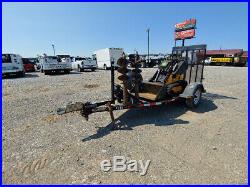 2014 Mobark Boxer 320 Mini Skid Steer With Trailer & Auger 1093Hrs 20Hp