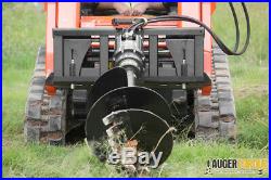 2100-17 Skid Steer Auger Package w Frame 2,100ft-lbs up to 17GPM Low FLow
