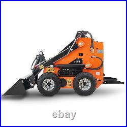 23hp Mini Skid Steer Wheel Loader with Bucket B&S Gas EPA Engine Wheel Type