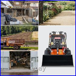 23hp Mini Skid Steer Wheel Loader with Bucket B&S Gas EPA Engine Wheel Type