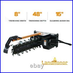 48in Heavy-Duty Digger Machine Chain Trencher Attachment Digging Tool For Bobcat