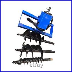 AGROTK Skid Steer Hydraulic Auger with 3 bits(6, 12, 14)