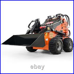 AHM Mini Skid Steer 23hp Wheel Loader with Bucket B&S Gas EPA Engine Wheel Type