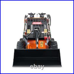 AHM Mini Skid Steer Compact Track Loader with Detachable Bucket 23hp Gas Engine