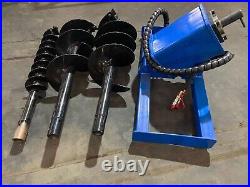 Agrotk Hydraulic Skid Steer Auger Frame Post Hole Diggers 6 12 14 Attachments