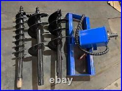 Agrotk Hydraulic Skid Steer Auger Frame Post Hole Diggers 6 12 14 Attachments