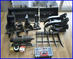 Attachments for Typhon Mini Excavators Grabber, Hammer, Ripper, Rake, Auger