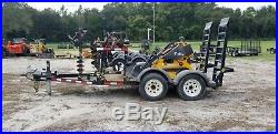BOXER 320 TRACK MINI SKID STEER PACKAGE With TRAILER, AUGER, BIT, TRENCHER, BUCKET