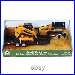 Big Country Toys 1/20 Track Skid Steer Attachments Flatbed Gooseneck Trailer 450