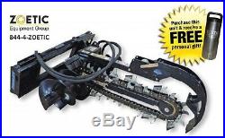 Blue Diamond Trencher Skid Steer Attachment, 36 with 6 Rock Chain & Auger