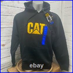 CAT Caterpillar Heavy Machinery Equipment Logo Hoodie Sweatshirt Pullover LARGE