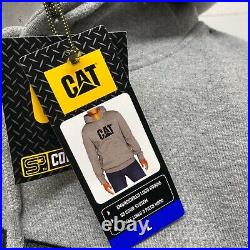 CAT Caterpillar Heavy Machinery Equipment Logo Hoodie Sweatshirt Pullover Large