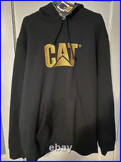 CAT Caterpillar Heavy Machinery Equipment Logo Hoodie Sweatshirt Pullover XL
