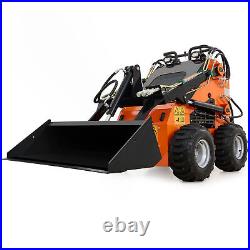 Creworks Mini Skid Steer 23hp Gas EPA Engine Track Loader with Bucket for Garden