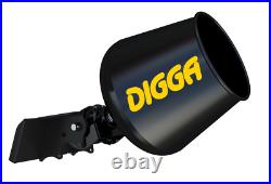 DIGGA SKID STEER AUGER DRIVE FOR MINI LOADERS, w CEMENT MIXER, 4.0 CU FT & BIT
