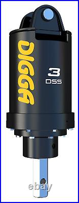 Digga Auger Drive para minicargadoras de tamaño medio 10-30 GPM, 3300' Lbs fuerza