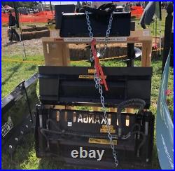Earth Auger Transport Rack for Mini Skid Steer Track Loader Bucket Bunker