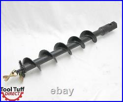 EarthOgre Skid Steer Earth Auger Bit, 6 Diameter, 2 Hex Drive with 48 Extension