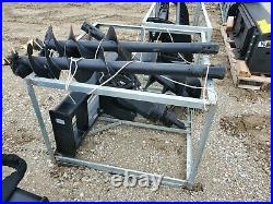 Great Bear Auger Drive with THREE Bits Skid Steer Attachment