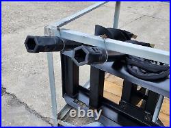 Great Bear Skid Steer Auger Attachment Post Hole Digger w 3 BITS 9, 12 & 18 HEX