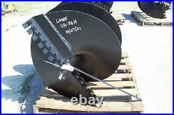 LOWE 36 x 4' SKID STEER AUGER BIT USES 2 HEX DRIVE FITS ALL BRANDS MADE USA