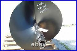 LOWE 36 x 4' SKID STEER AUGER BIT USES 2 HEX DRIVE FITS ALL BRANDS MADE USA