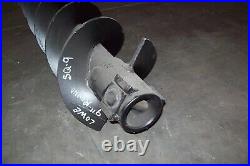 LOWE 9 x 48 AUGER BIT With2.56 ROUND FITS ALL SKID STEER AUGER DRIVES 2.56