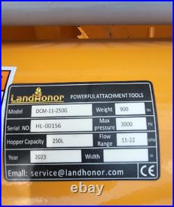 Landhonor Double Discharge Skid Steer Hydraulic Cement Mixer Attachment