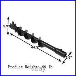 Landy Attachments 6 Diameter Compact Auger 46 Depth for Diggers