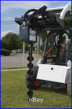 Lowe 750 Round Auger Drive with 6 Bit Fits Skid Steer Loader Quick Attachment
