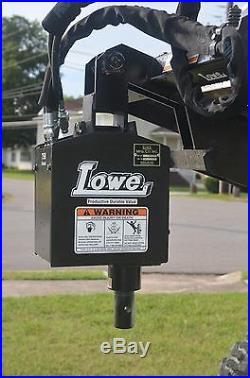 Lowe 750 Round Auger Drive with 6 Bit Fits Skid Steer Loader Quick Attachment