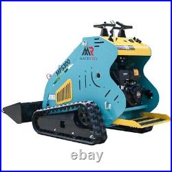 MP-S300 Yellow And Blue Mini Skid Steer Loader 15HP EPA Engine+Get a Free Auger