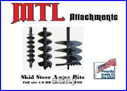 MTL Attachments 48 x 12 skid steer HD Auger Bit with2-9/16 Round -Free Shipping