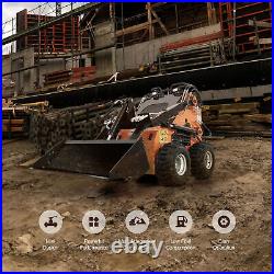 Mini Skid Steer Wheeled Loader with Bucket 3.7 mph Speed Track Loader for Farm