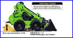 Mini wheel loader skid steer with post hole auger drilling