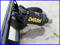NEW DIGGA 3DSS POST HOLE AUGER DRIVE HEAD With SKID STEER QUICK ATTACH PLATE 2HEX
