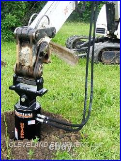 NEW PREMIER H015PD HYDRAULIC AUGER DRIVE ATTACHMENT with KUBOTA EXCAVATOR MOUNT