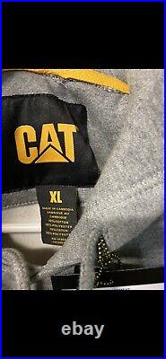 New Caterpillar Heavy Equipment Logo Hoodie Sweatshirt Pullover XL