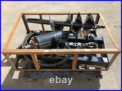 New Mower King SSECAG-Y Skid Steer Auger Attachment with 14 Drill Bit