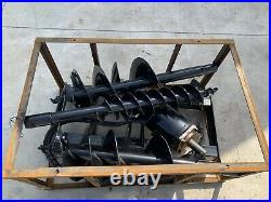 New Mower King Skid Steer Hydraulic Auger Attachment Post Hole Digger Bobcat CAT