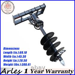 Skid Post Hole Auger Drive Attachment 12 Diameter Auger 46 Drilling Depth