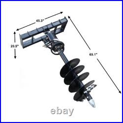 Skid Post Hole Auger Drive Attachment, 18 Diameter Auger, 46 Drilling Depth