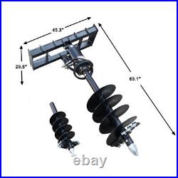 Skid Steer Attachments Post Hole Auger Drive Attachment, 12 & 18 Diameter Auger