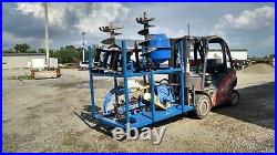 Skid Steer Attachments set with rack