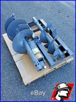 Skid Steer Auger 6-15 GPM for Bobcat Machines 2 Hex, Mount, Hoses and Bits