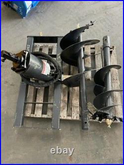 Skid Steer Bobcat Auger Drive Kit With 2 Bits 12 And 18 Inch