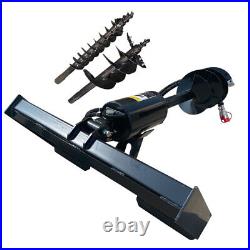 Skid Steer Hydraulic Auger Attachment Post Hole Digger Drilling 6'' & 12? &14'
