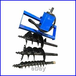 Skid Steer Hydraulic Auger With 6 & 12 & 14 Frame Post Hole Digger Heavy Duty