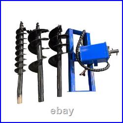 Skid Steer Hydraulic Auger with 3 bits(6, 12, 14)AGT-SSECAG-Y-BL