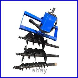 Skid Steer Hydraulic Auger with 3 bits(6, 12, 14)AGT-SSECAG-Y-BL